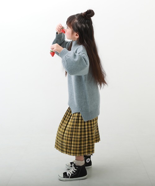 devirock（デビロック）の「洗える もちもちニット モックネックセーター（ニット/セーター・キッズ・パープル系その他/グレー系その他/杢グレー/ブルー系その他・160cm/140cm/130cm/150cm/100cm/120cm/110cm）」の7枚目の写真