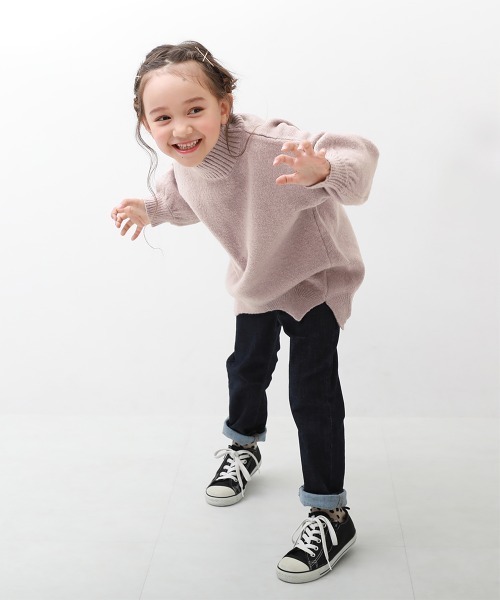 devirock（デビロック）の「洗える もちもちニット モックネックセーター（ニット/セーター・キッズ・パープル系その他/グレー系その他/杢グレー/ブルー系その他・160cm/140cm/130cm/150cm/100cm/120cm/110cm）」の8枚目の写真