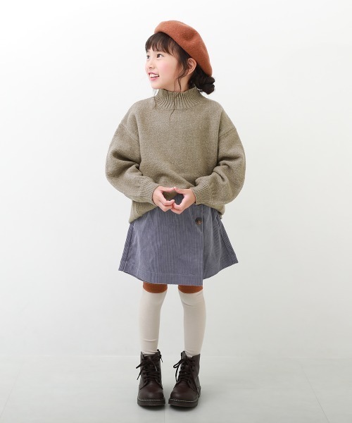 devirock（デビロック）の「洗える もちもちニット モックネックセーター（ニット/セーター・キッズ・パープル系その他/グレー系その他/杢グレー/ブルー系その他・160cm/140cm/130cm/150cm/100cm/120cm/110cm）」の6枚目の写真