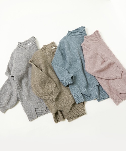 devirock（デビロック）の「洗える もちもちニット モックネックセーター（ニット/セーター・キッズ・パープル系その他/グレー系その他/杢グレー/ブルー系その他・160cm/140cm/130cm/150cm/100cm/120cm/110cm）」の14枚目の写真