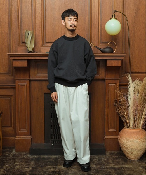 EDIFICE(エディフィス)の「【LA BOUCLE / ラブークル】2タック HUGEASY T/C ツイル イージーパンツ(その他パンツ・メンズ・ナチュラル/ブラウン/グリーン/ネイビー/イエロー・2/1)」の21枚目の写真