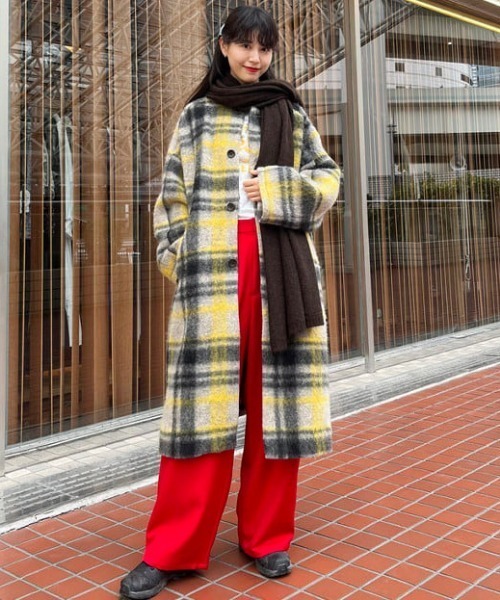 Ray BEAMS(レイビームス)の「Ray BEAMS / アルパカ ニット ストール(ストール/ショール・レディース・ブラウン/オフホワイト・ONE SIZE)」の17枚目の写真