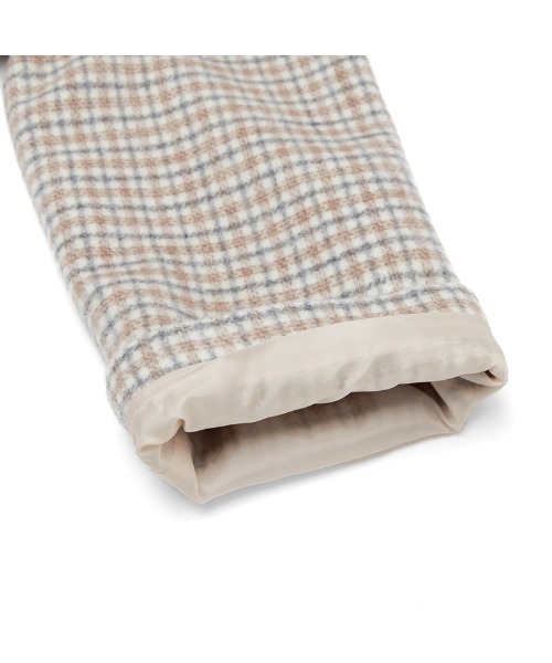 flower（フラワー）の「マイルドチェックコート（ステンカラーコート・レディース・ブラウン/ベージュ・FREE）」の7枚目の写真