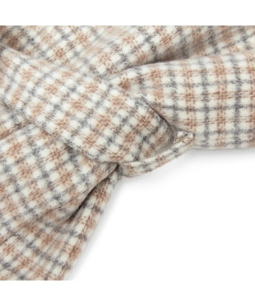 flower（フラワー）の「マイルドチェックコート（ステンカラーコート・レディース・ブラウン/ベージュ・FREE）」の9枚目の写真