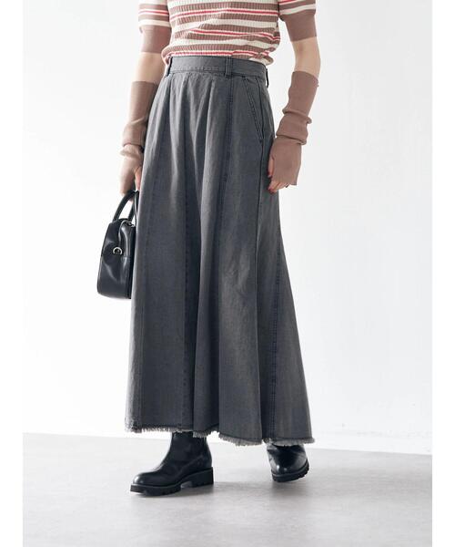 earth music&ecology(アースミュージックアンドエコロジー)の「パネルカラーデニムマーメイドスカート(スカート・レディース・ブラック/インディゴブルー・S/M)」の18枚目の写真