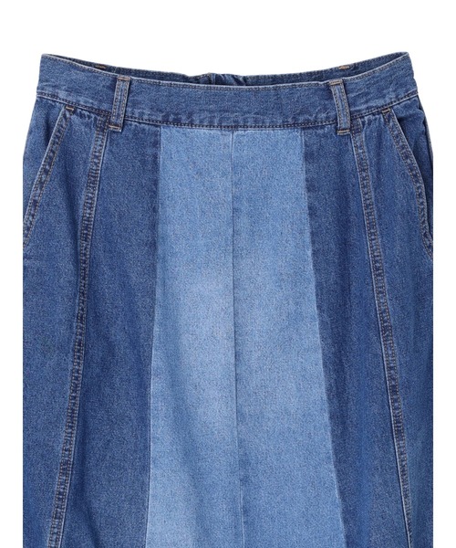 earth music&ecology(アースミュージックアンドエコロジー)の「パネルカラーデニムマーメイドスカート(スカート・レディース・ブラック/インディゴブルー・S/M)」の8枚目の写真