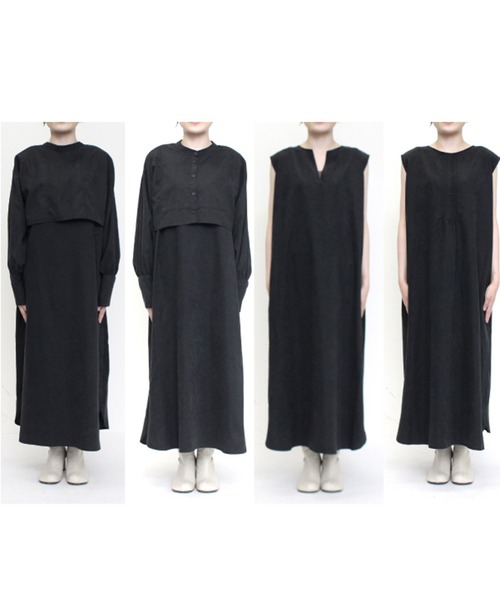 STYLEBLOCK(スタイルブロック)の「2WAYアンサンブルワンピース(ワンピース・レディース・ブラック/ネイビー/オリーブ/ホワイト系その他・M)」の7枚目の写真