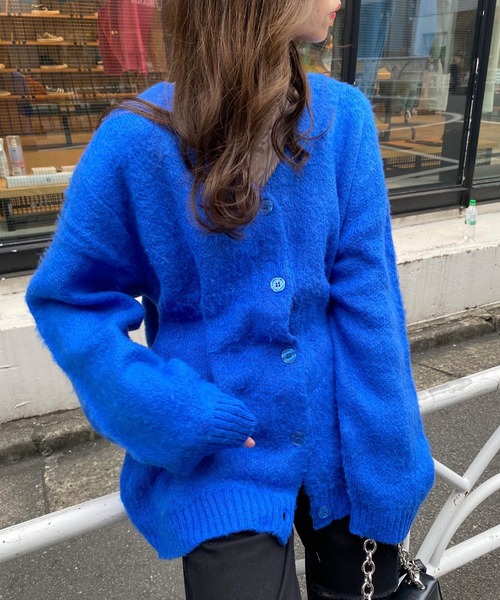 INGNI（イング）の「モヘアタッチロング／カーディガン（カーディガン/ボレロ・レディース・ブラック/パープル/オレンジ/ブルー/グリーン/パープル系/アイボリー/ピンク・M）」の16枚目の写真