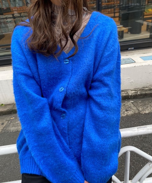 INGNI（イング）の「モヘアタッチロング／カーディガン（カーディガン/ボレロ・レディース・ブラック/パープル/オレンジ/ブルー/グリーン/パープル系/アイボリー/ピンク・M）」の17枚目の写真