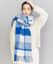 BEAUTY&YOUTH UNITED ARROWS | チェック ビッグフリンジ マフラー(ストール/ショール)