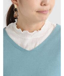 Te chichi TERRASSE | シャーリングチェックハイネックトップス(ニット/セーター)