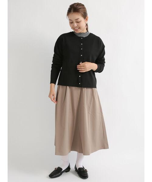 Te chichi TERRASSE(テチチテラス)の「シャーリングチェックハイネックトップス(ニット/セーター・レディース・オフホワイト/ブラック・フリ-)」の6枚目の写真