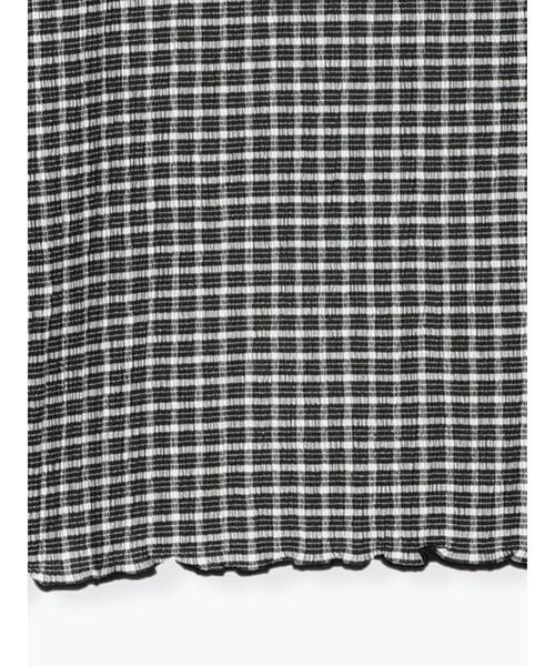 Te chichi TERRASSE(テチチテラス)の「シャーリングチェックハイネックトップス(ニット/セーター・レディース・オフホワイト/ブラック・フリ-)」の13枚目の写真