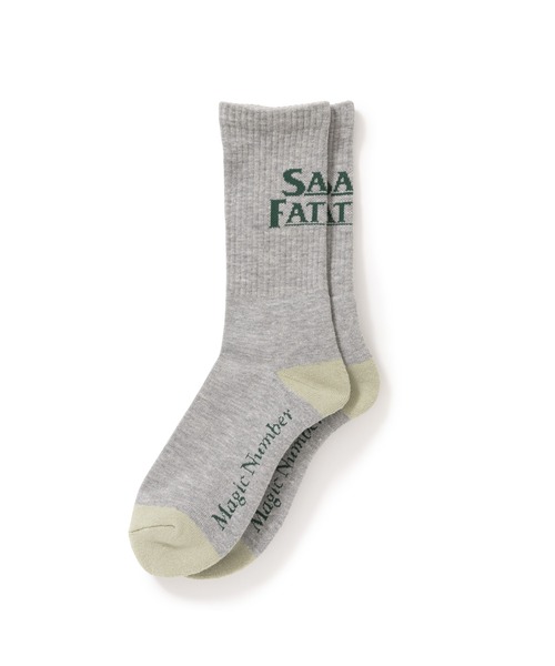 MAGIC NUMBER（マジック ナンバー）の「【MAGIC NUMBER】SALTY FATIGUE SOCKS（ソックス/靴下・メンズ・ヘザーグレー/ホワイト・FREE）」の2枚目の写真