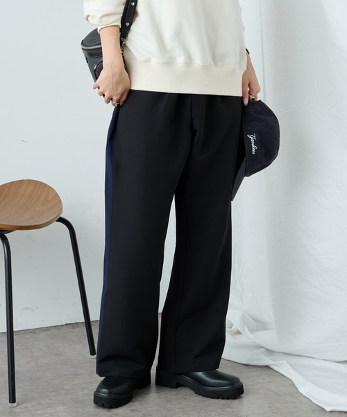 COLONY 2139（コロニートゥーワンスリーナイン）の「サイドラインストレッチパンツ（その他パンツ・レディース・ブラック/ネイビー/グレー・FREE）」の2枚目の写真