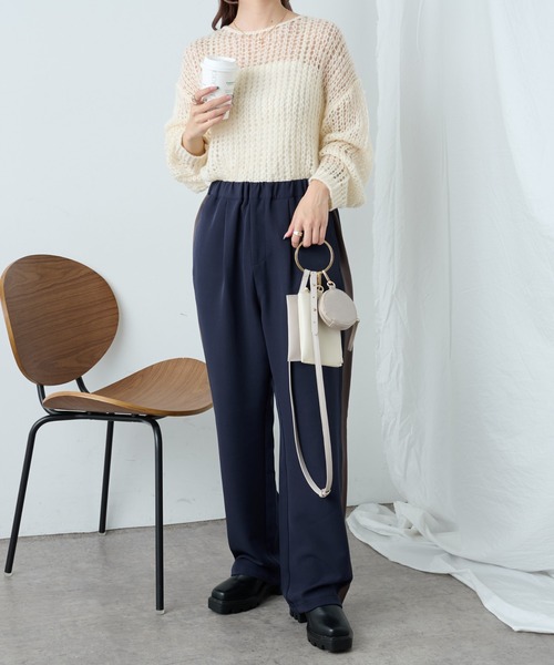 COLONY 2139（コロニートゥーワンスリーナイン）の「サイドラインストレッチパンツ（その他パンツ・レディース・ブラック/ネイビー/グレー・FREE）」の15枚目の写真