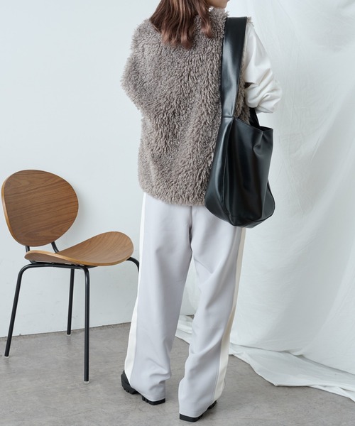 COLONY 2139（コロニートゥーワンスリーナイン）の「サイドラインストレッチパンツ（その他パンツ・レディース・ブラック/ネイビー/グレー・FREE）」の5枚目の写真