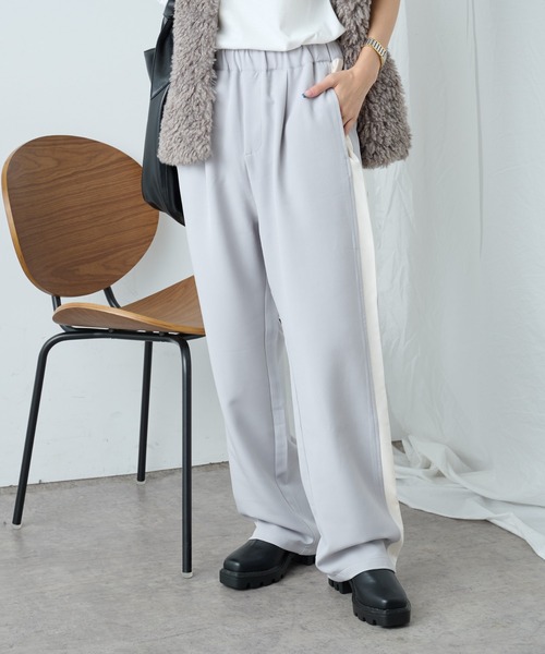 COLONY 2139（コロニートゥーワンスリーナイン）の「サイドラインストレッチパンツ（その他パンツ・レディース・ブラック/ネイビー/グレー・FREE）」の6枚目の写真