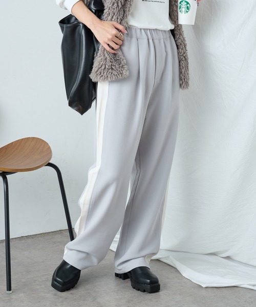 COLONY 2139（コロニートゥーワンスリーナイン）の「サイドラインストレッチパンツ（その他パンツ・レディース・ブラック/ネイビー/グレー・FREE）」の10枚目の写真