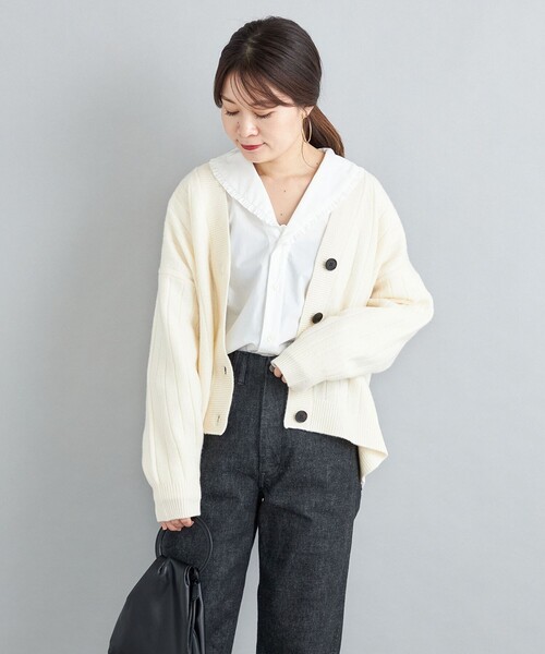 LOEFF カーディガン 「LOEFF」カシミヤ ファー レディース