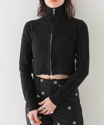 SLOBE citron. | SLOBE citron.クロップドフロントZIPニット(ニット/セーター)