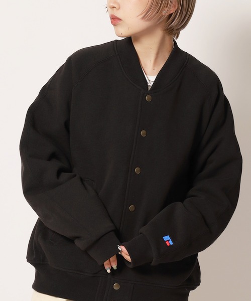 Russell Athletic(ラッセルアスレティック)の「Russell Athletic/ラッセルアスレティック Pro Cotton Sweat Button up Jacket ジャケット(スタジャン・メンズ・ブラック/ネイビー/バーガンディー・L/XL/M/XXL)」の16枚目の写真