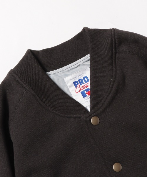 Russell Athletic(ラッセルアスレティック)の「Russell Athletic/ラッセルアスレティック Pro Cotton Sweat Button up Jacket ジャケット(スタジャン・メンズ・ブラック/ネイビー/バーガンディー・L/XL/M/XXL)」の6枚目の写真
