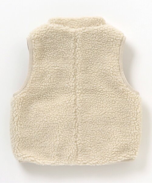 apres les cours（アプレレクール）の「ボアリバーシブルベスト（ベスト・キッズ・ネイビー/アイボリー・90/110/130）」の16枚目の写真