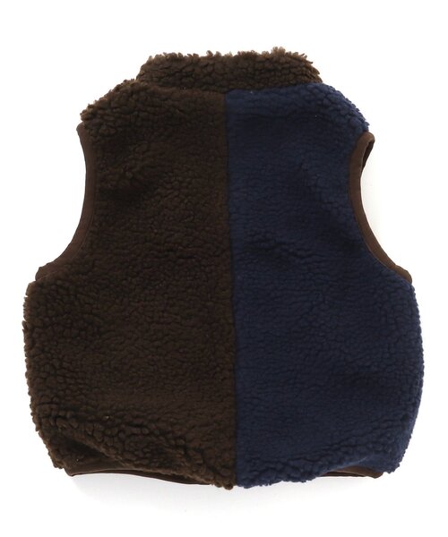 apres les cours（アプレレクール）の「ボアリバーシブルベスト（ベスト・キッズ・ネイビー/アイボリー・90/110/130）」の5枚目の写真