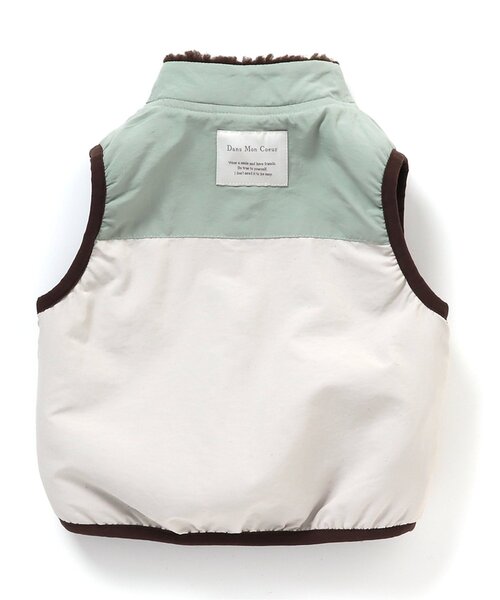 apres les cours（アプレレクール）の「ボアリバーシブルベスト（ベスト・キッズ・ネイビー/アイボリー・90/110/130）」の6枚目の写真