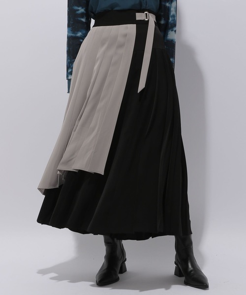HARE（ハレ）の「キリカエハイショクプリーツスカート(HARE)（スカート