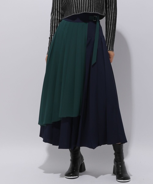最終値下げ！【美品】HARE キリカエハイショクプリーツスカート ハイウエスト HARE（ハレ）の「キリカエハイショクプリーツスカート(HARE