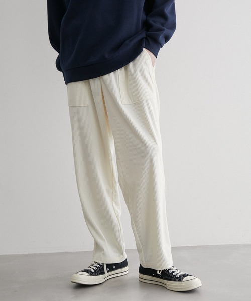JUNRED(ジュンレッド)の「コーデュロイベイカーイージーパンツ(その他パンツ・メンズ・グレー/オフホワイト/ダークグリーン・M/LL/L)」の6枚目の写真
