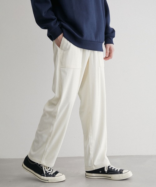 JUNRED(ジュンレッド)の「コーデュロイベイカーイージーパンツ(その他パンツ・メンズ・グレー/オフホワイト/ダークグリーン・M/LL/L)」の7枚目の写真