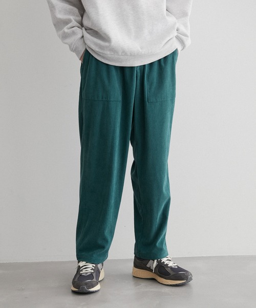 JUNRED(ジュンレッド)の「コーデュロイベイカーイージーパンツ(その他パンツ・メンズ・グレー/オフホワイト/ダークグリーン・M/LL/L)」の9枚目の写真