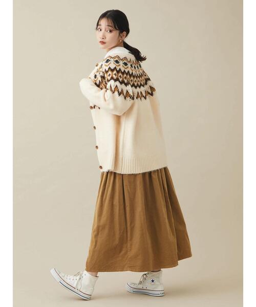 CRAFT STANDARD BOUTIQUE（クラフトスタンダードブティック）の「求心ジャガードニットカーディガン　＊◆（カーディガン/ボレロ・レディース・ブラック/アイボリー/グレー・FREE）」の14枚目の写真