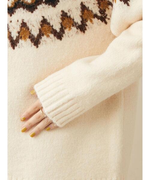 CRAFT STANDARD BOUTIQUE（クラフトスタンダードブティック）の「求心ジャガードニットカーディガン　＊◆（カーディガン/ボレロ・レディース・ブラック/アイボリー/グレー・FREE）」の16枚目の写真