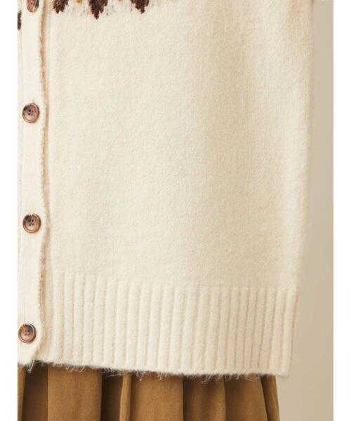 CRAFT STANDARD BOUTIQUE（クラフトスタンダードブティック）の「求心ジャガードニットカーディガン　＊◆（カーディガン/ボレロ・レディース・ブラック/アイボリー/グレー・FREE）」の17枚目の写真