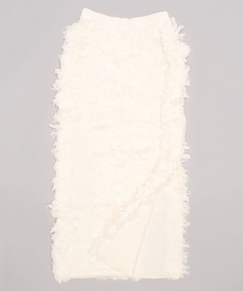 Narcissus（ナルシス）の「【MIDVEIN】フリンジタイトスカート（スカート・レディース・ブラック/アイボリー・FREE）」の3枚目の写真