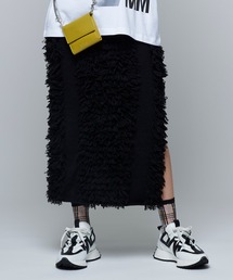 【MIDVEIN】フリンジタイトスカート