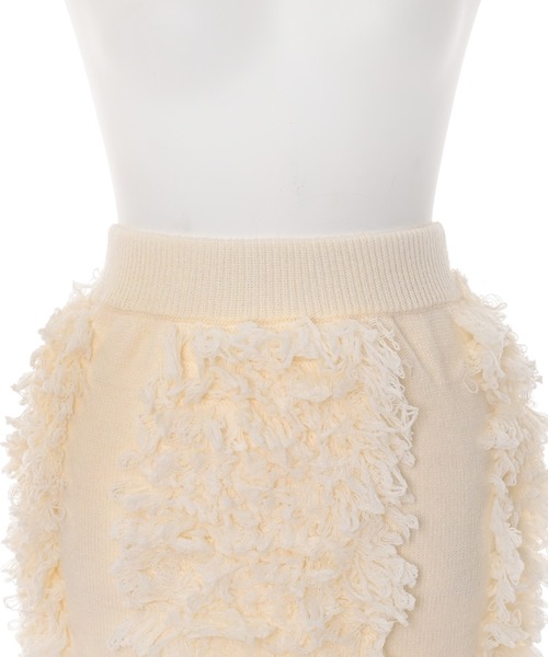 Narcissus（ナルシス）の「【MIDVEIN】フリンジタイトスカート（スカート・レディース・ブラック/アイボリー・FREE）」の5枚目の写真