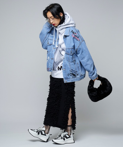 Narcissus（ナルシス）の「【MIDVEIN】フリンジタイトスカート（スカート・レディース・ブラック/アイボリー・FREE）」の13枚目の写真