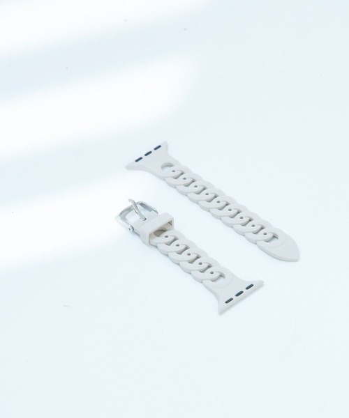 SiNCERE(シンシア)の「Apple Watch Band/アップルウォッチバンド シリコンリングタイプ 〈38-41mm、42-45mm用〉(デジタル腕時計・レディース・ホワイト/ブラック/ダークグリーン/ベージュ/パープル/ネイビー/グレー/ピンク/オレンジ/ライトグリーン/ワイン/グレイッシュベージュ・M/L)」の5枚目の写真