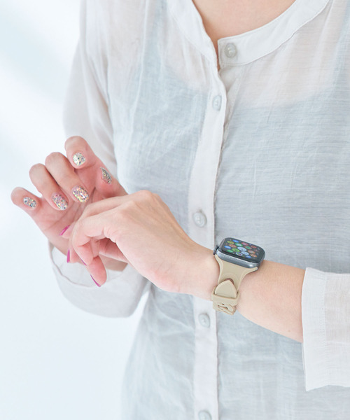 SiNCERE(シンシア)の「Apple Watch Band/アップルウォッチバンド シリコンリングタイプ 〈38-41mm、42-45mm用〉(デジタル腕時計・レディース・ホワイト/ブラック/ダークグリーン/ベージュ/パープル/ネイビー/グレー/ピンク/オレンジ/ライトグリーン/ワイン/グレイッシュベージュ・M/L)」の6枚目の写真