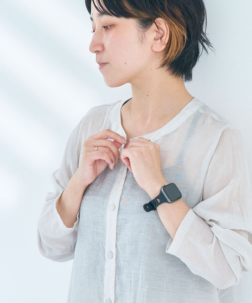 SiNCERE(シンシア)の「Apple Watch Band/アップルウォッチバンド シリコンリングタイプ 〈38-41mm、42-45mm用〉(デジタル腕時計・レディース・ホワイト/ブラック/ダークグリーン/ベージュ/パープル/ネイビー/グレー/ピンク/オレンジ/ライトグリーン/ワイン/グレイッシュベージュ・M/L)」の3枚目の写真