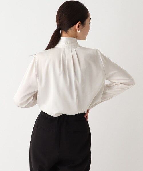 OPAQUE.CLIP（オペークドットクリップ）の「◆DELEGANT サテンタイブラウス【OPAQUE.CLIP NAVY】（シャツ/ブラウス・レディース・ナチュラル/ホワイト系・36/38/40/42）」の15枚目の写真