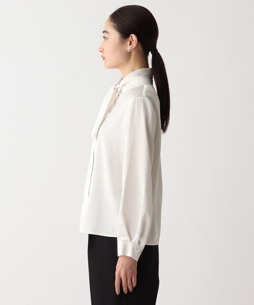 OPAQUE.CLIP（オペークドットクリップ）の「◆DELEGANT サテンタイブラウス【OPAQUE.CLIP NAVY】（シャツ/ブラウス・レディース・ナチュラル/ホワイト系・36/38/40/42）」の13枚目の写真