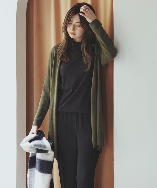 サステナブルウール ショールカラー カーディガン（カーディガン