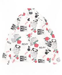 PANDIESTA（パンディエスタ）の「B/W-PDJ RELAX  / 薔薇パンダ 総柄プリントシャツ (M2)（シャツ/ブラウス）」