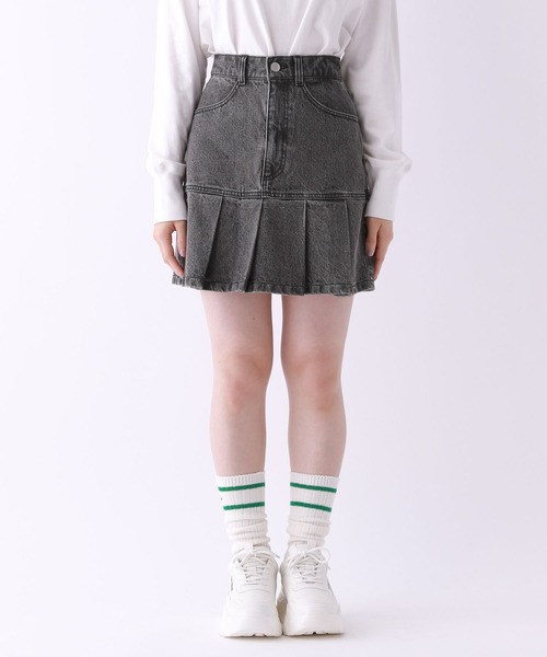 repipi armario(レピピ アルマリオ)の「デニムスソプリーツスカート(デニムスカート・キッズ・ブルー系その他/グレー・SMALL/MEDIUM/LARGE)」の6枚目の写真